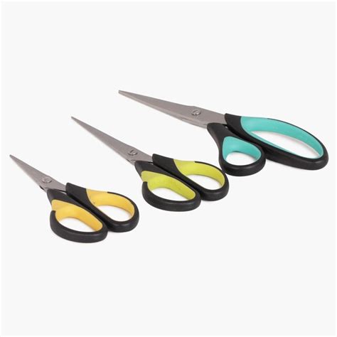 Buy Scissors Set With Soft Grid Handle- 3 Pcs. from Home Centre at just ...