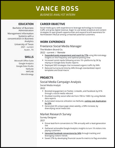 Business Resume Examples 的图像结果