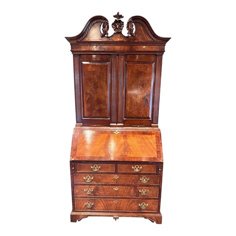 1990s Alfonso Marina Spanish-Colonial Secretary Desk | Chairish