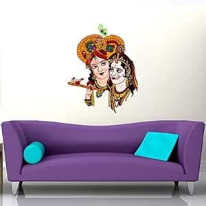 Buy Sticker Studio Radha Krishna Wall Sticker and Decals Vinyl ...
