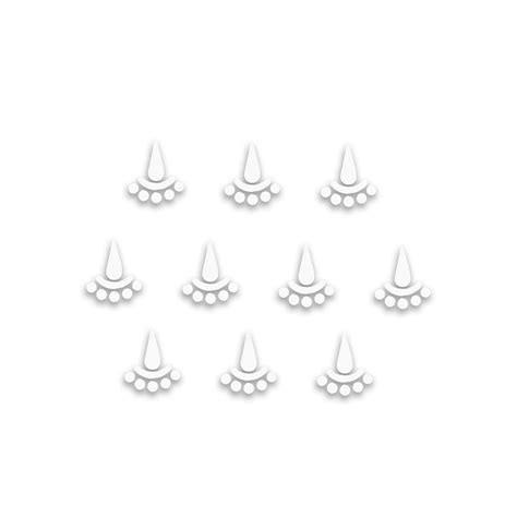 Comet Busters Beautiful Handcrafted White Bindis (BIN2030)