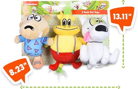 Buy Nickelodeon Rocko's Modern Life Dog Toy | Rocko, Spunky, Heffer 6 ...
