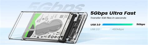 Digitara 2.5'' External Hard Drive Enclosure, USB 3.0 to SATA III Tool ...