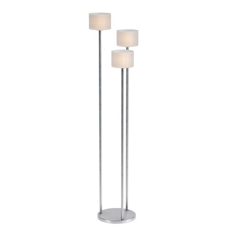 Kenroy Home Matrielle 3-Light Torchiere Floor Lamp, 72"H, Brushed Steel ...