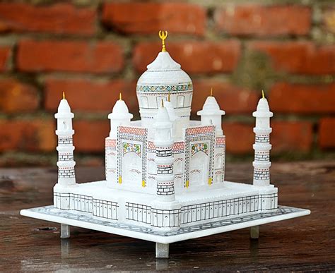 Buy Nilvarna Handicraft 6" White Marble Taj Mahal Showpiece for Home ...