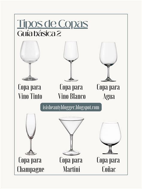Tipos de Copas ¿Cuál utilizar? guía básica 2 | Tipos de copas, Tipos de ...