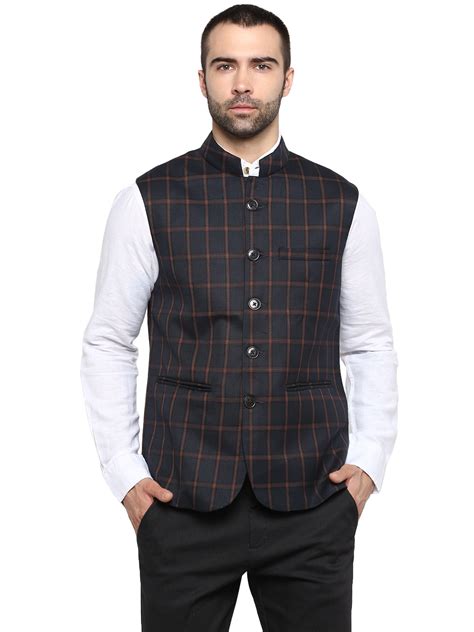 Checked Nehru Jacket for Men | A Perfect Fusion of Comfort & Classic E ...