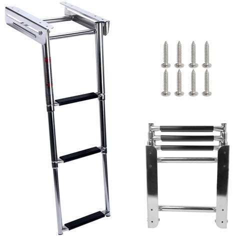 Amarine Made Boat Ladder 3 Step Under Platform Slide Mount | Desertcart ...