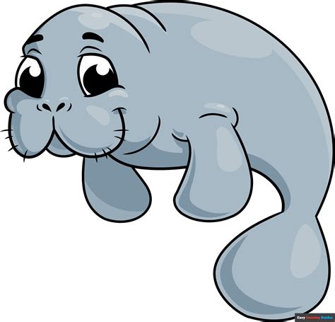 Enkel Manatee Tegning