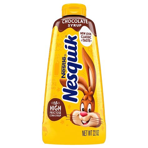 Amazon.com : Nesquik Chocolate Flavored Syrup, Chocolate Syrup for Milk ...