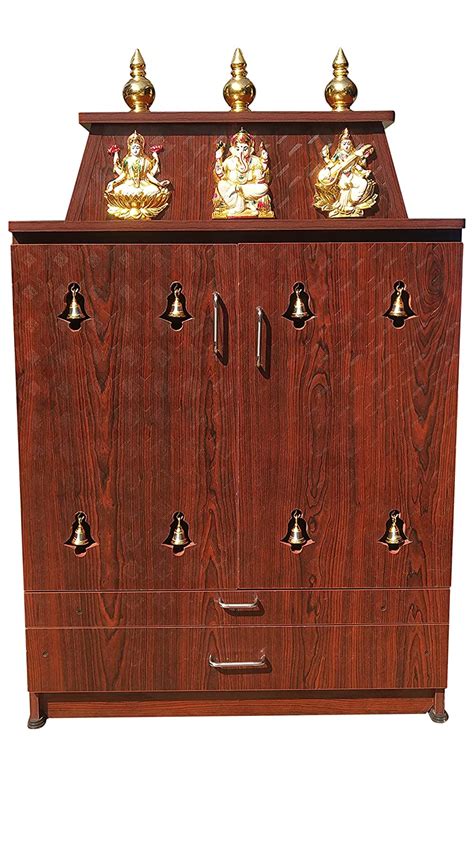 Pooja Mandir (3 x 3 feet) in Rosewood Texture Color : Amazon.in: Home ...
