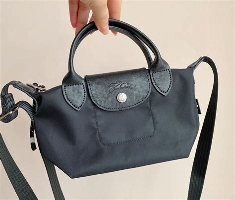 Buy New Longchamp Le Pliage 1500 mini Crossbody/Tote Black Bag Online ...