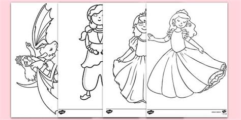 Desene de colorat cu prințese | Fișe de colorat cu prințese