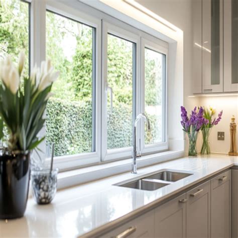 Modern White Window Design For Compact Kitchens
