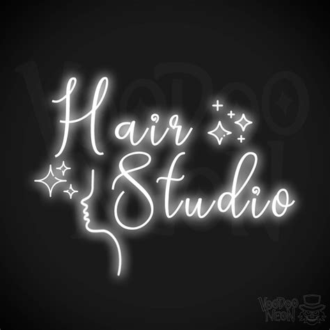 Hair Studio Neon Sign | Neon Hair Studio Sign | Salon Wall Art – Voodoo ...