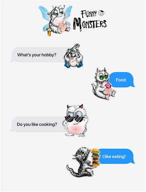 Funny Monsters — Stickers for iMessage & Telegram :: Behance