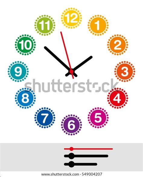 Image result for Clock Numbers Colored