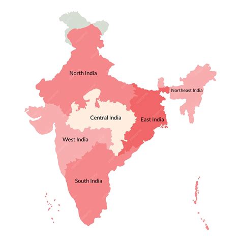 Premium Vector | Map of india administrative regions india map