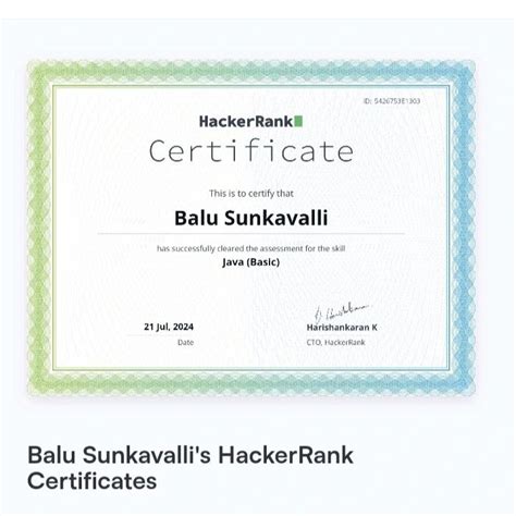 Image result for HackerRank Basic Java Certification