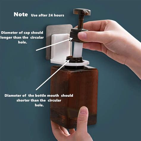 Wall Mounted Self Sticky Hooks for Body Wash Shampoo Bottle Wall Stora ...