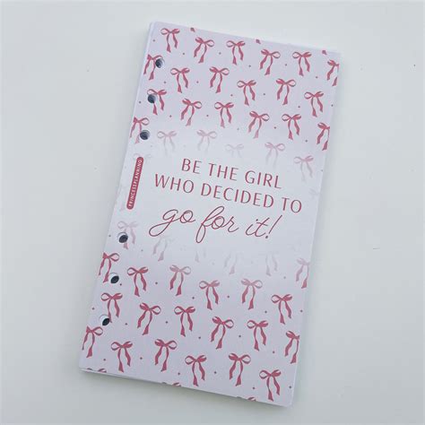 Petite Planner Food Diary 8 Week Insert - Pink Bow