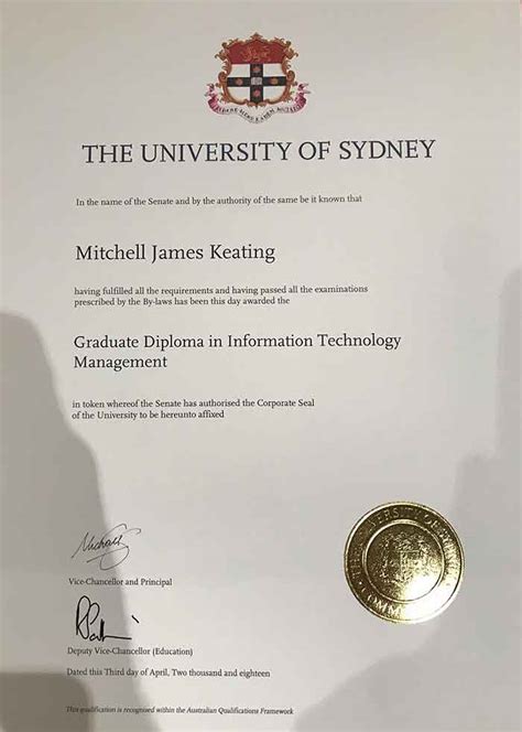 悉尼大学毕业证展示