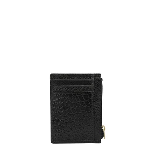 4 Slots Leather Money Clip - Black – Da Milano