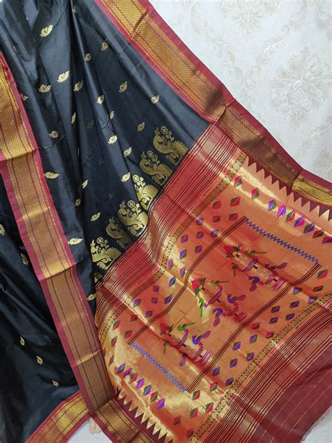 LWPS1P1JI1111012 Pink Handloom Paithani Pure Silk Peacock Design Pallu ...