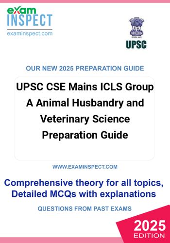 Buy UPSC CSE Mains ICLS Group A Animal Husbandry and Veterinary Science ...
