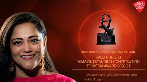 India Today Group’s vice-chairperson Kalli Purie wins Outstanding ...