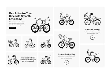 Bicycles Drawing Icons on Yellow Images Creative Store - 140483