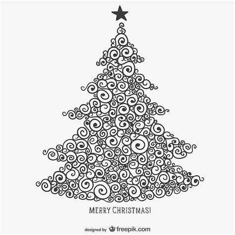 Christmas tree black white Vectors - Download Free High-Quality Vectors ...