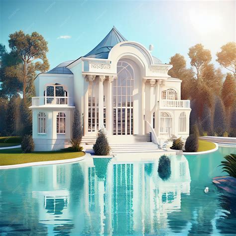 Premium Photo | Modern luxury house with swimming pool