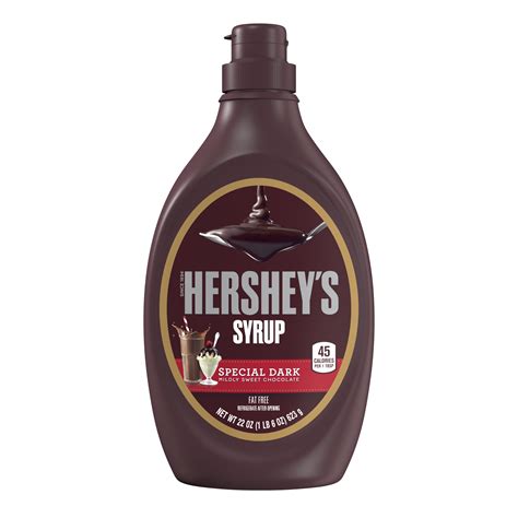 Hershey's Special Dark Mildly Sweet Chocolate Syrup, Bottle 22 oz ...