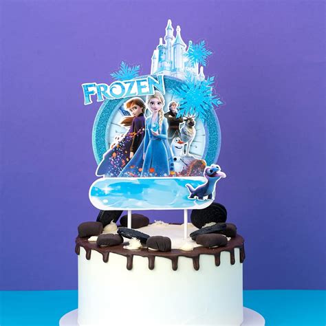 Buy 3D Custom Frozen Birthday Cake Topper,DIY Personalized Name and Age ...
