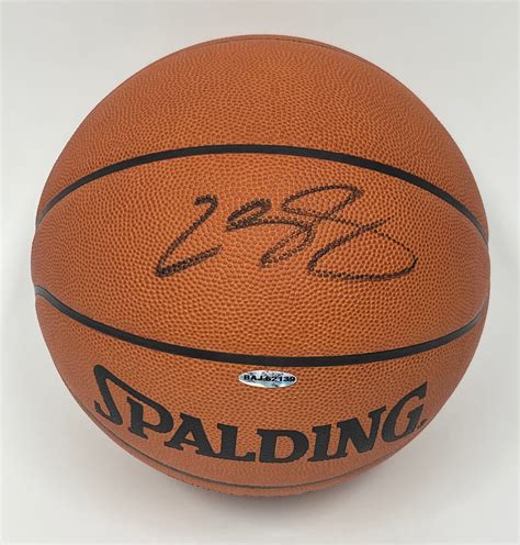 Lot Detail - Lebron James Signed Basketball - UDA (Upper Deck ...
