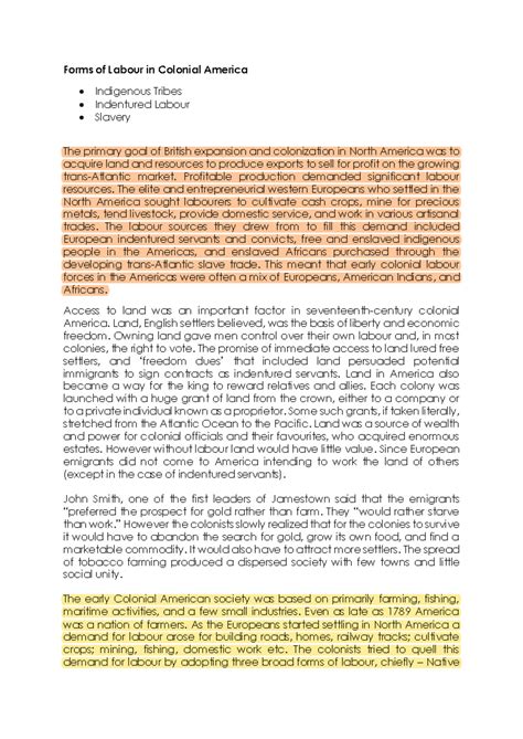 Forms of Labour - Indigenous tribes, Indentured Labour, Slavery - Forms ...