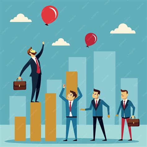 Premium Vector | Business ranking up or down situation for success and failure growth or losing ...