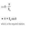 derive an expression for the angle of dip interms of horizontal ...