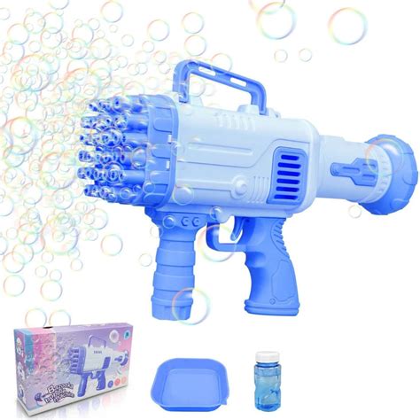 Buy Bubble Gun |32 Holes Super Rocket Bubble Making Toy Gun with Bubble ...