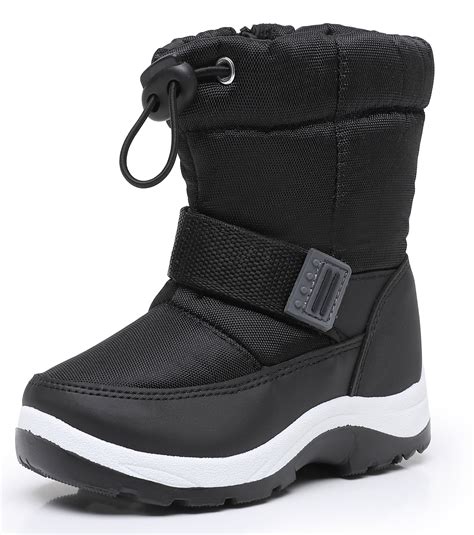 Apakowa Kids Boys Girls Snow Boots Waterproof Warm Winter Boots Slip ...