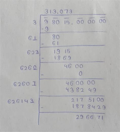 √98015 long division method - Brainly.in