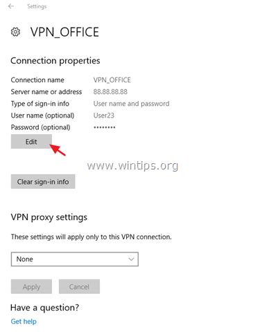 Image result for VPN Connection Settings