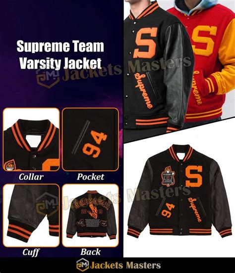 Supreme Team Varsity Jacket | Men's 94 2019 Letterman Jacket - Jackets ...