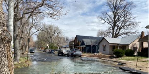 Denver street submerged after massive water main break