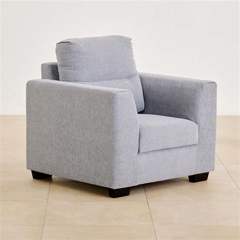 Buy Ellora Fabric 1-Seater Sofa - Grey from Home Centre at just INR 7998.0