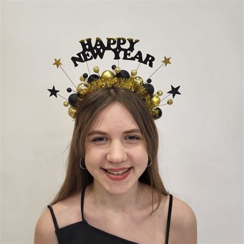 New Years Eve Headband, 2025 Headband, Ornament Headband, Glitter Happy ...