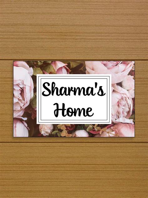 999Store Printed Pink Roses for Kids Room Name Plate (MDF_15X8 Inches ...