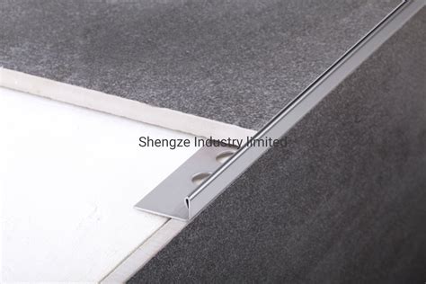 Ceramic Floor Stainless Steel Tile Corner Edging Trim for Porcelanato ...