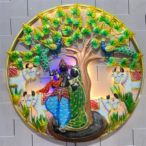 Decornus-Metal Wall Decor Metal Wall Hanging Radha Krishna Showpiece ...
